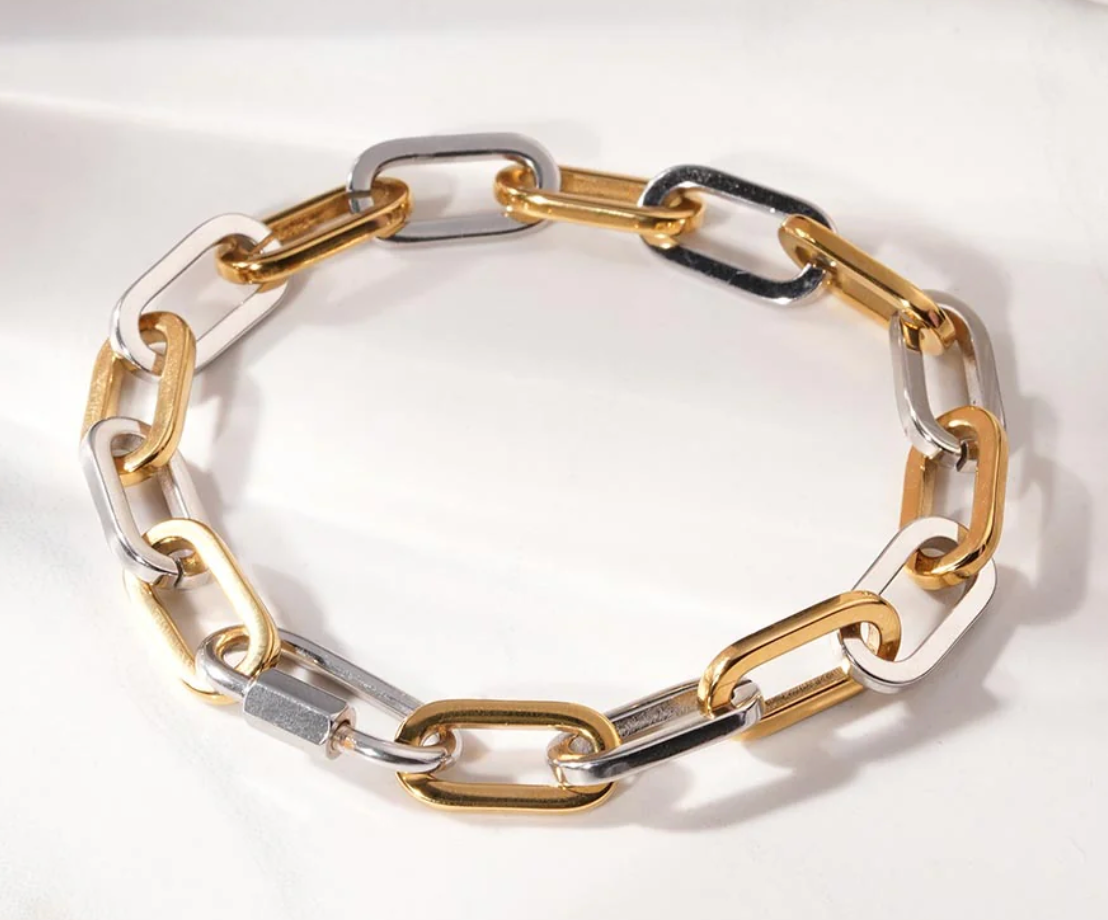 Relier Carabiner BiColour Link Bracelet | Waterproof  