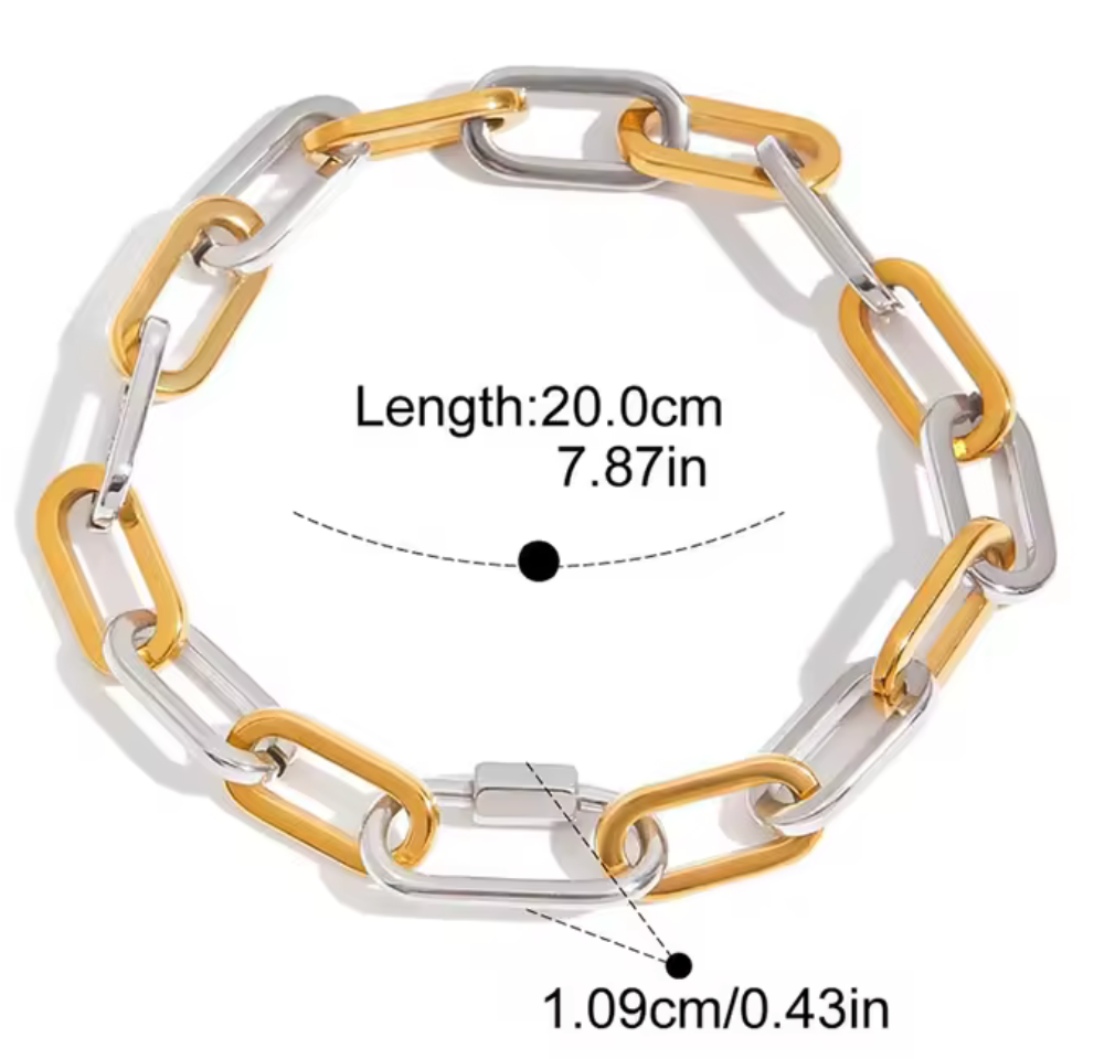 Relier Carabiner BiColour Link Bracelet | Waterproof  