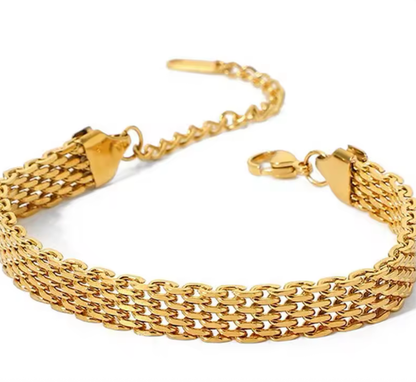Bismarck Chain Band  Bracelet 18K Gold - Waterproof 