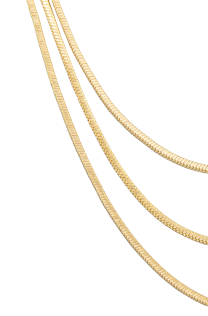 Trippy- 3 layered Necklace Stack- Waterproof- 18K Gold PVD