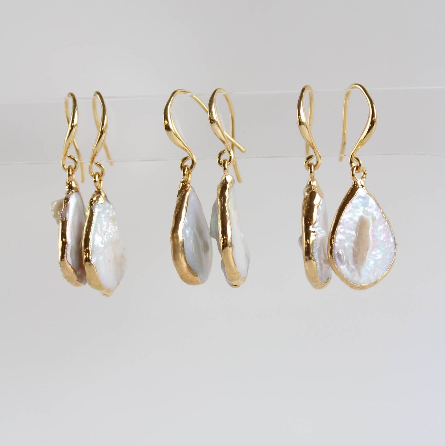 Artistic Baroque Pearl Earrings (1E18)
