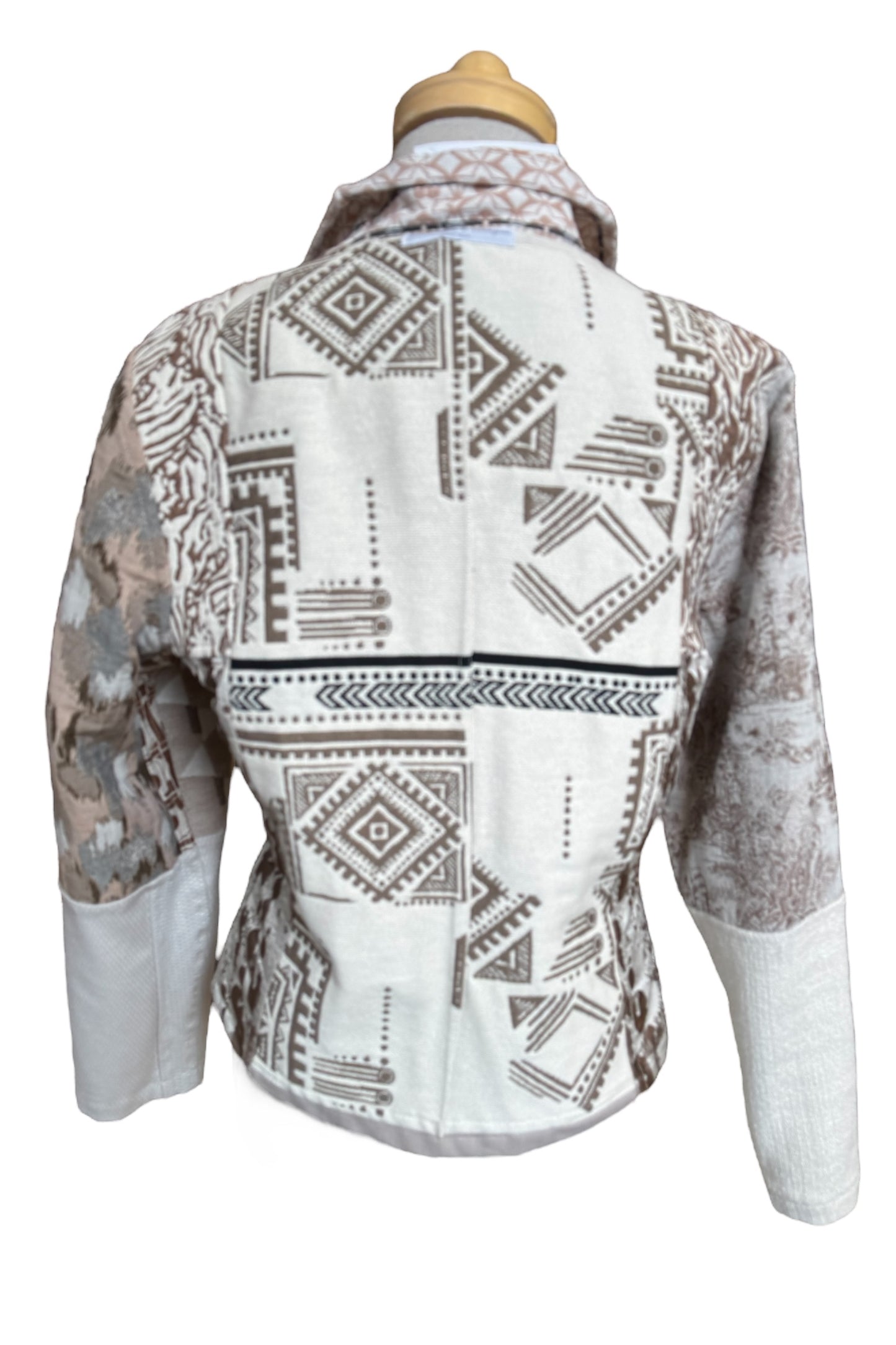 Mosaique OOAK Reversible Jacket Size 12 Beige