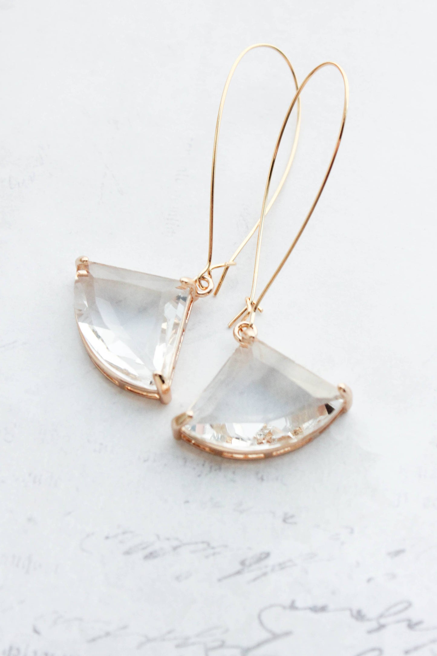 Large Clear Glass Art Deco Earrings | 5 options