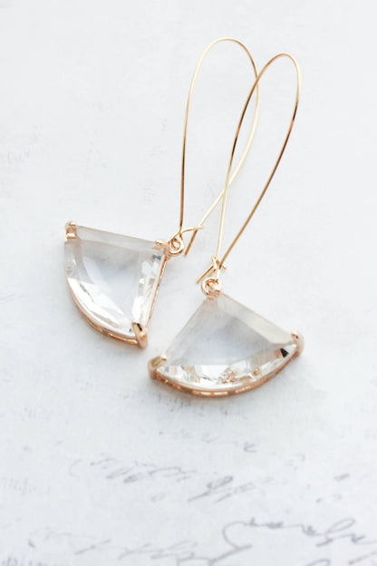 Large Clear Glass Art Deco Earrings | 5 options