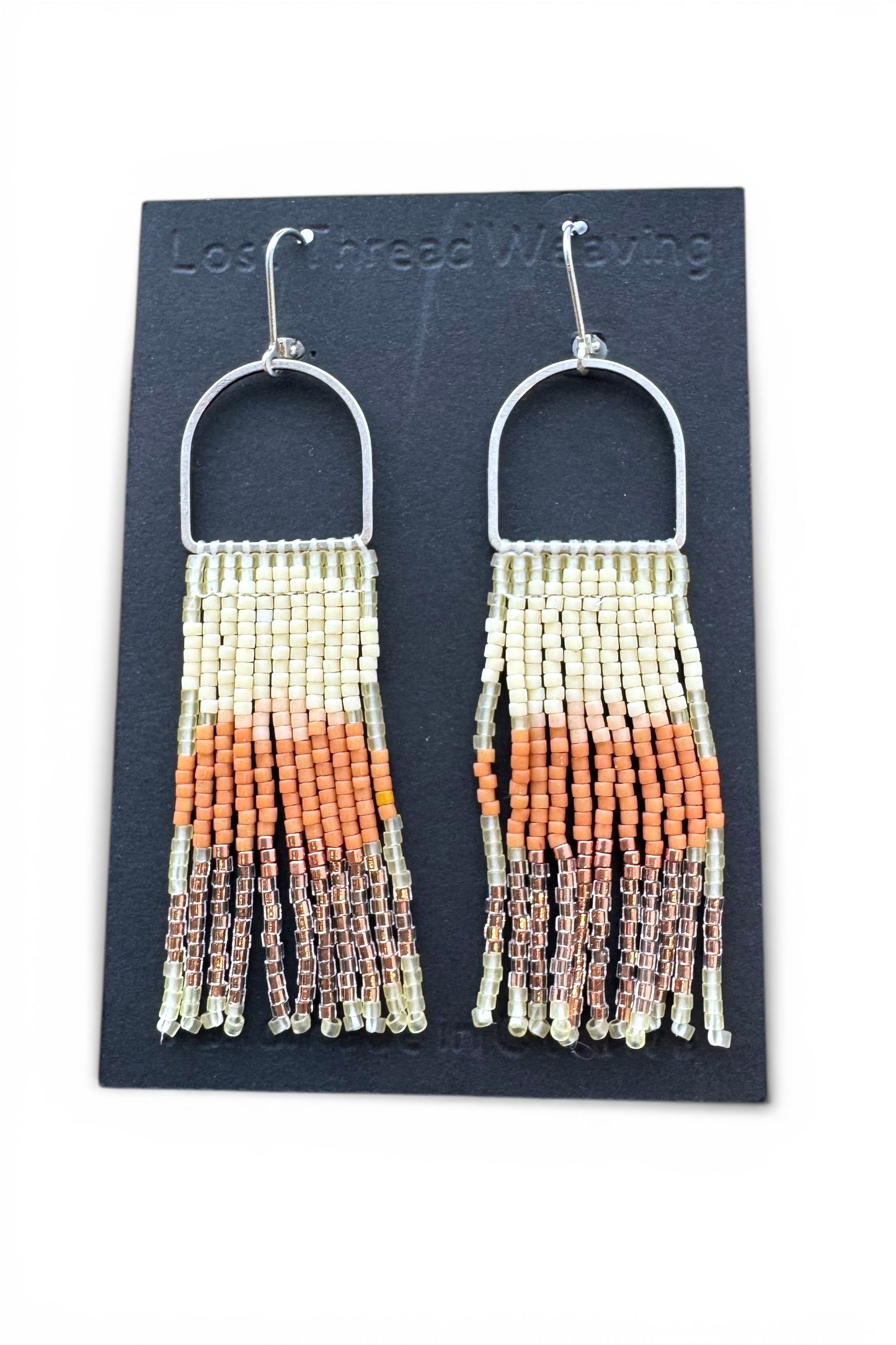 Aurora Dots - Beaded Fringe Earrings