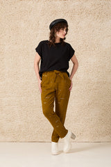 Billy Top by Cokluch, Black, round neck, short dropped sleeves, hi-low hemline, side slits, eco-fabric, rayon, sizes XS to XL, made in Montreal