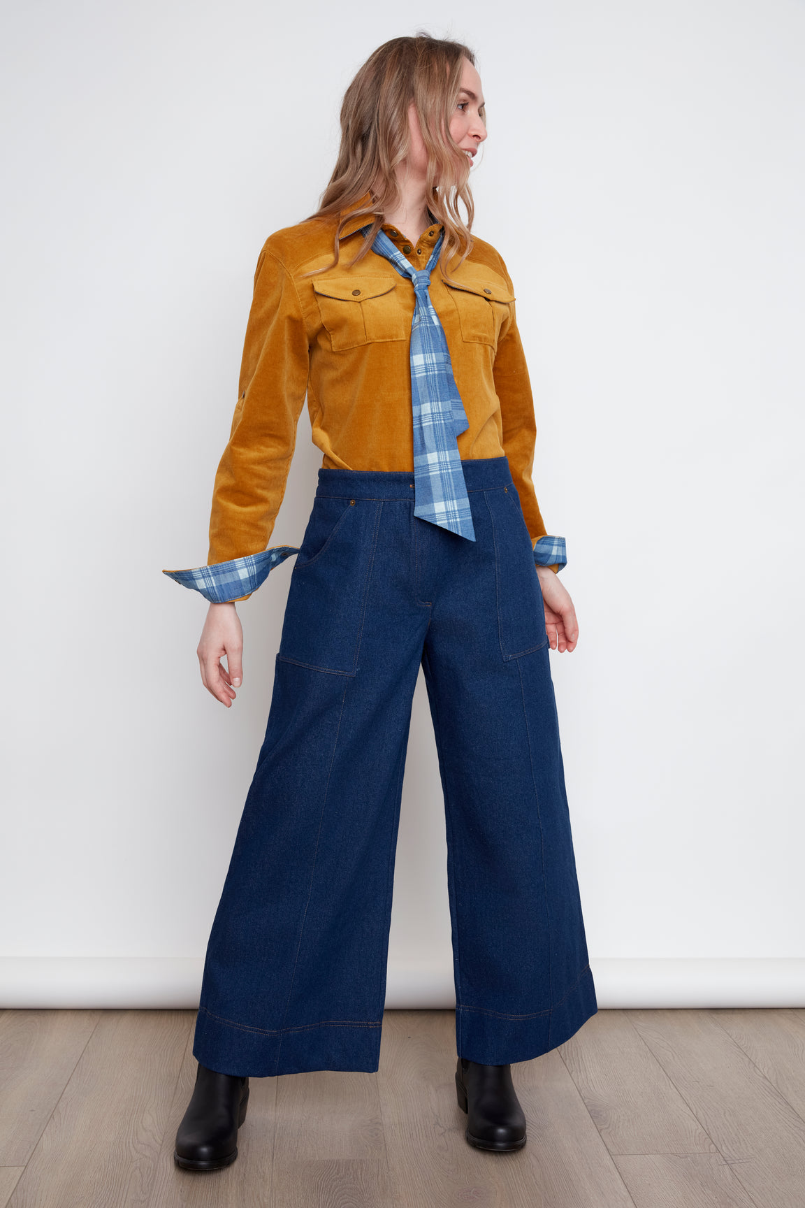 Brooke Wide Leg Denim Pants FW 26