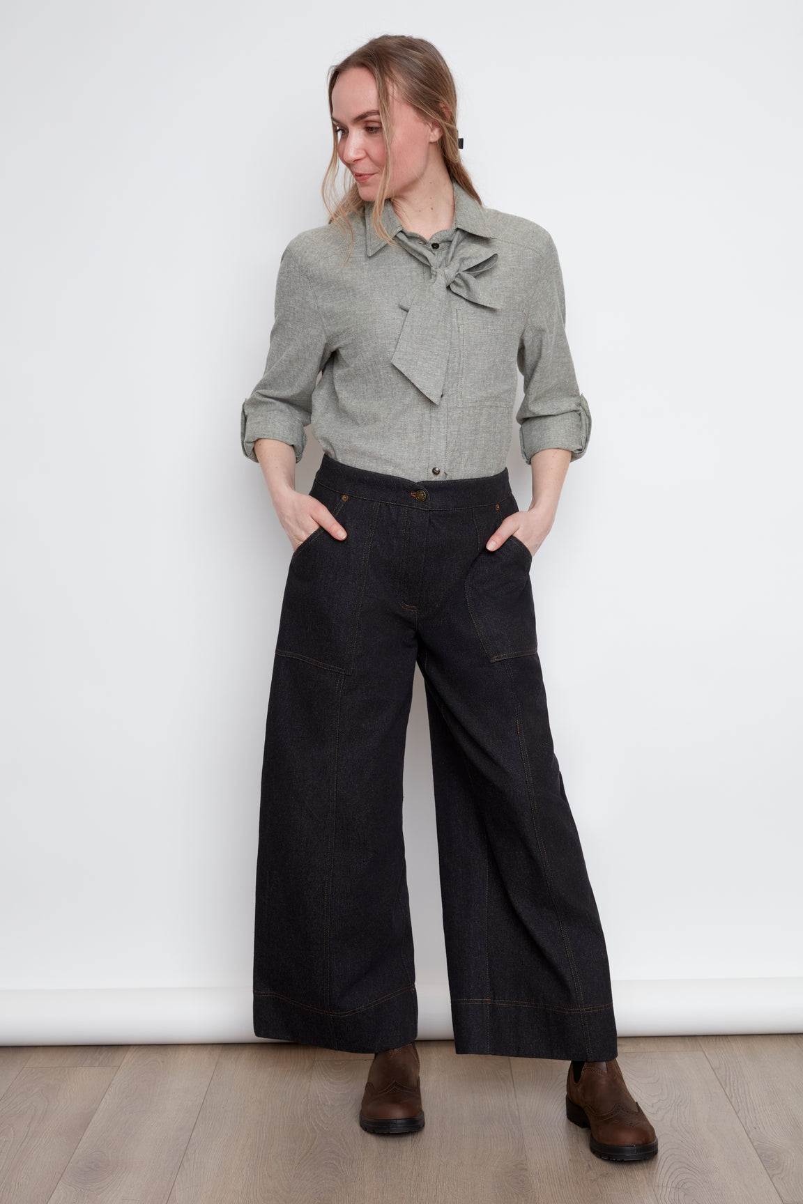 Brooke Wide Leg Denim Pants FW 26