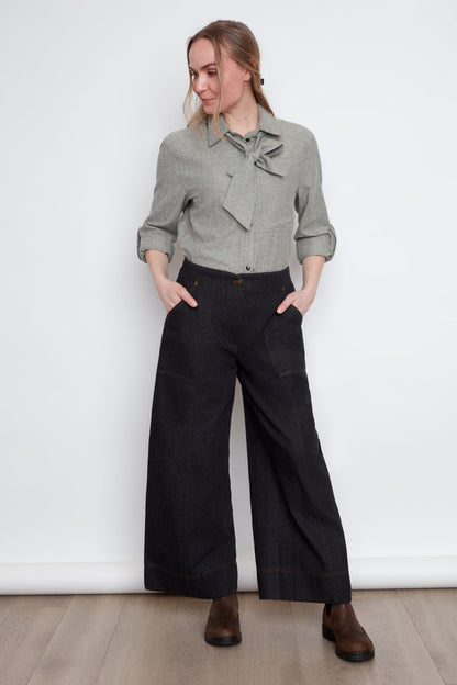 Brooke Wide Leg Denim Pants FW 26