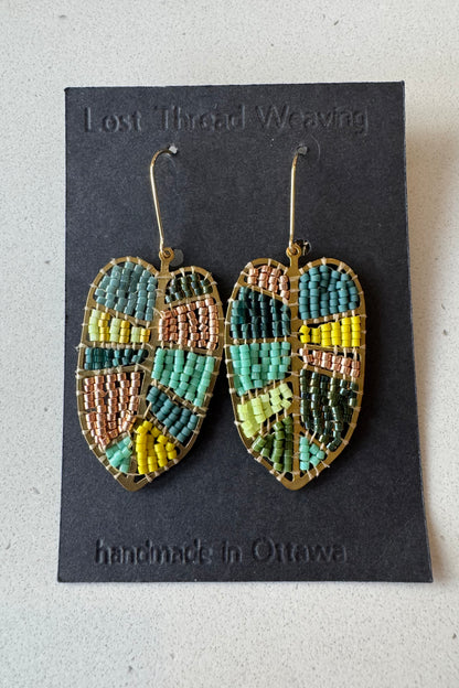 Beaded Tropical Leaves