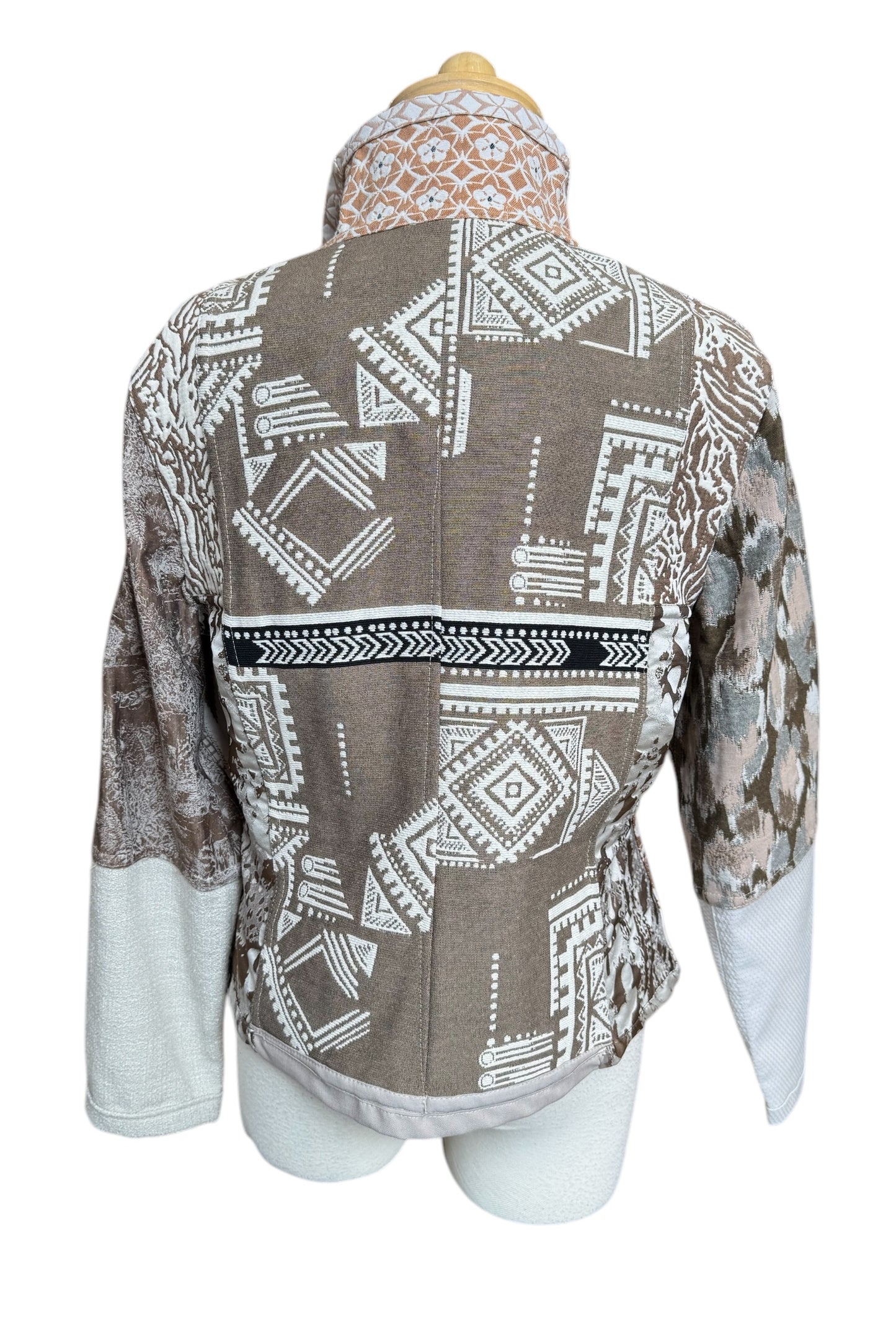 Mosaique OOAK Reversible Jacket Size 12 Beige