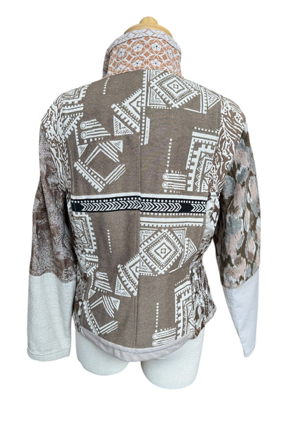 Mosaique OOAK Reversible Jacket Size 12 Beige