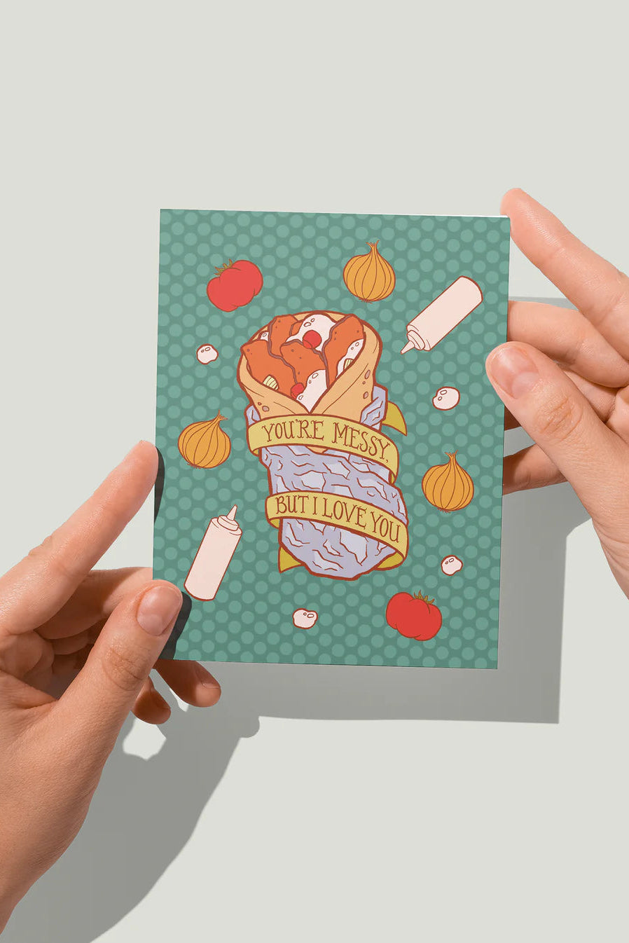 Messy Donair Greeting Card