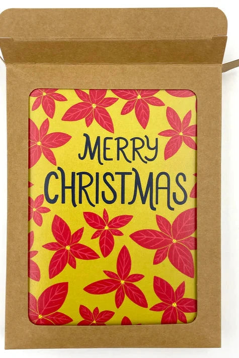 Merry Christmas Poinsettias Card (8 Box Set)