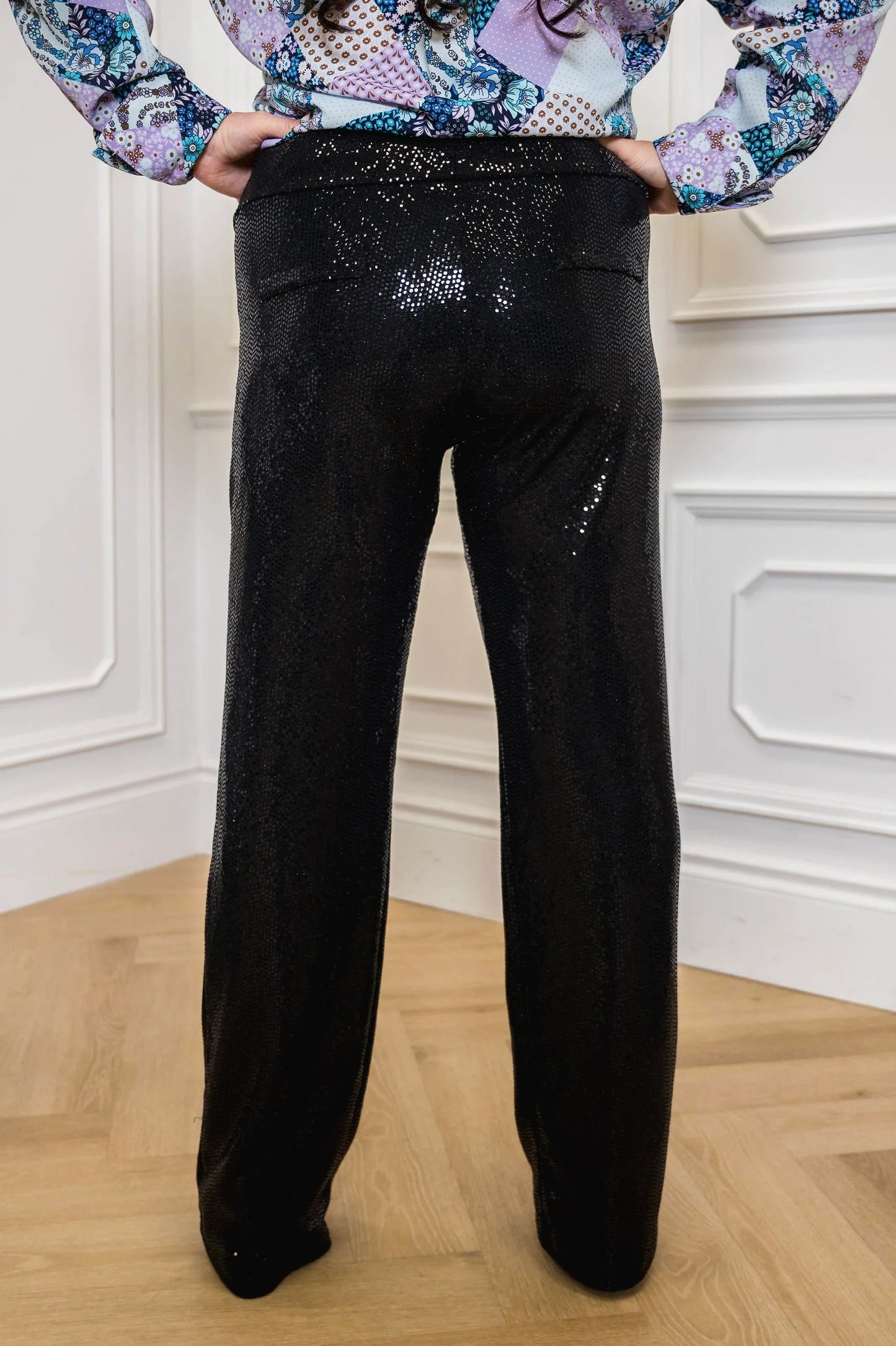 Sequin Straight Leg Pants