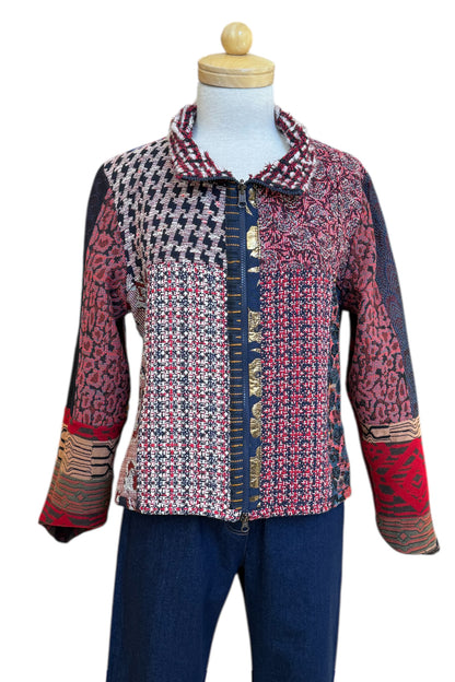 Fall/Winter Mosaique Multicolour Reversible Jacket Size 14