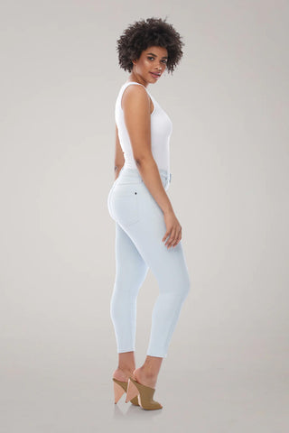 Eclipse RACHEL Classic Rise Skinny Yoga Jeans, pale blue, classic rise, skinny fit, cropped, travel denim, sizes 25-34, made in Canada