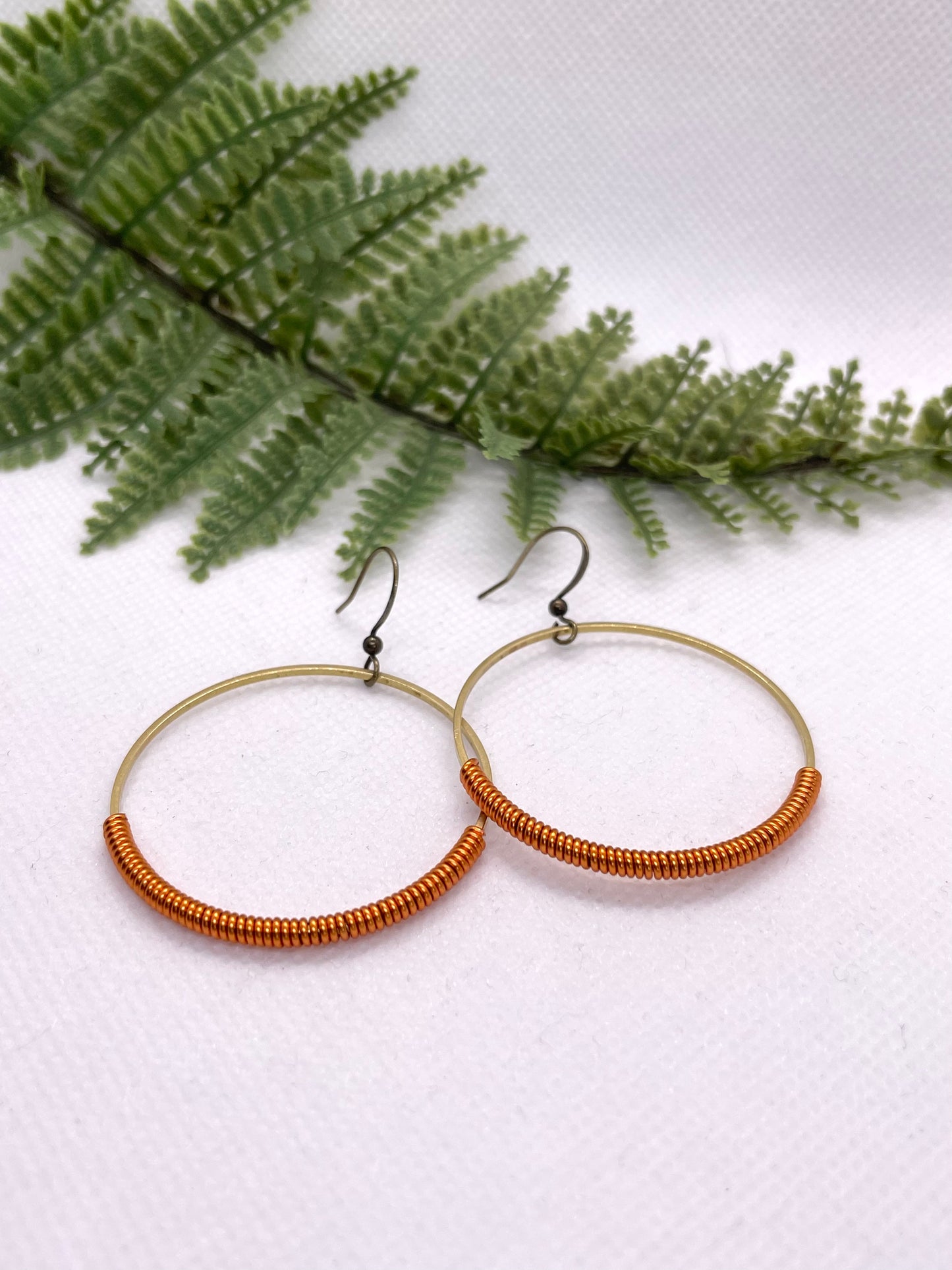 Uma Large Wire Wrapped Circle Earrings