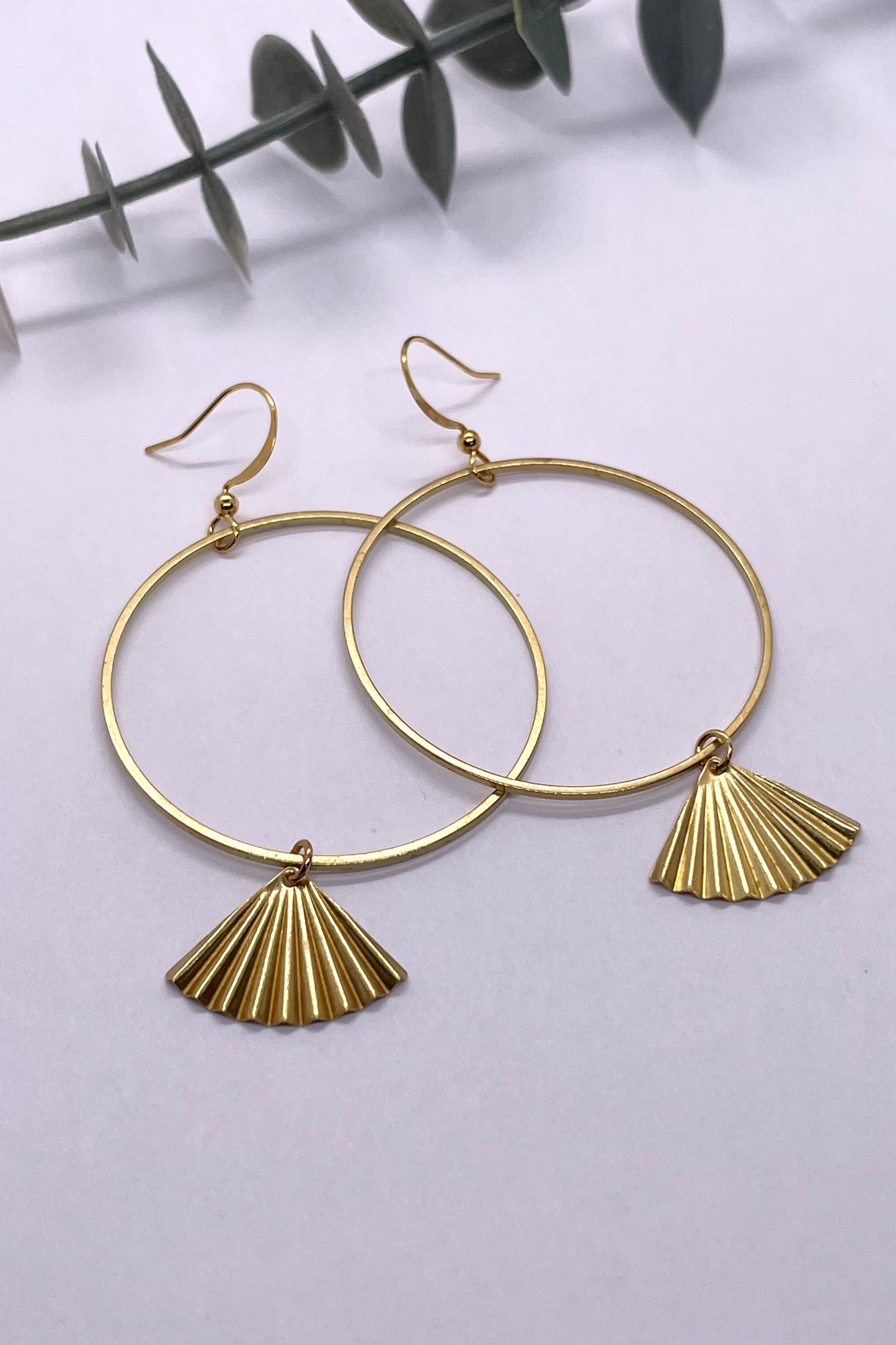 Hazel Ultra Large Brass Hoops