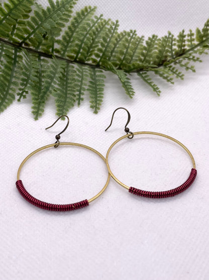 Uma Large Wire Wrapped Circle Earrings