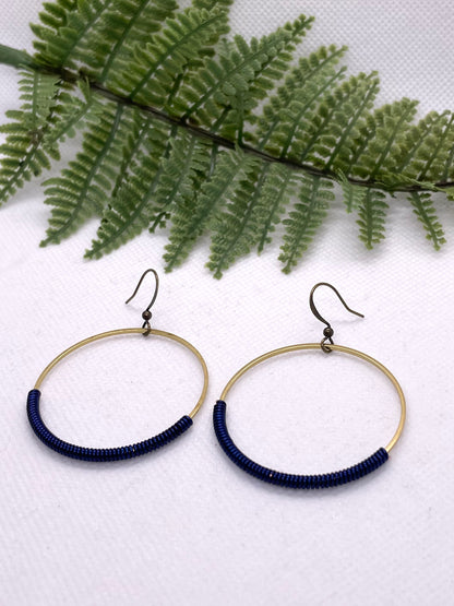 Uma Large Wire Wrapped Circle Earrings