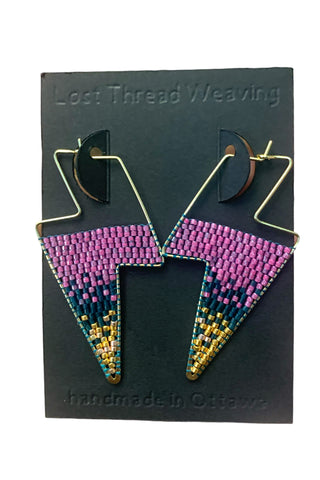Wing Shaped Cork Earrings - Several Colour Options