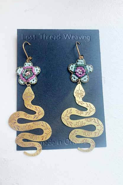 Blossom Serpent Dangle Earrings