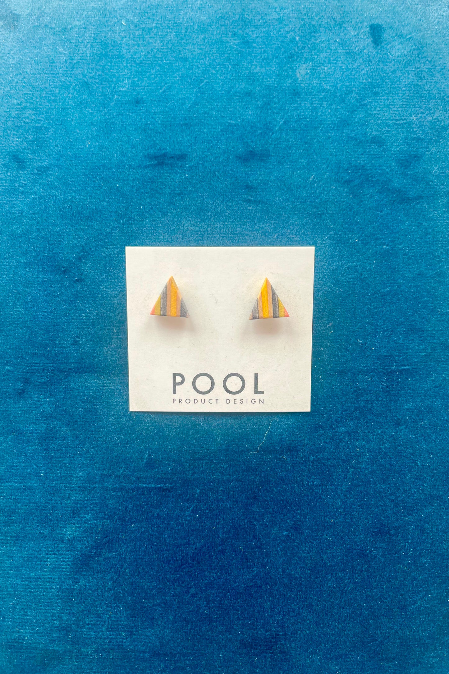Triangle Repurposed Skateboard Stud Earrings