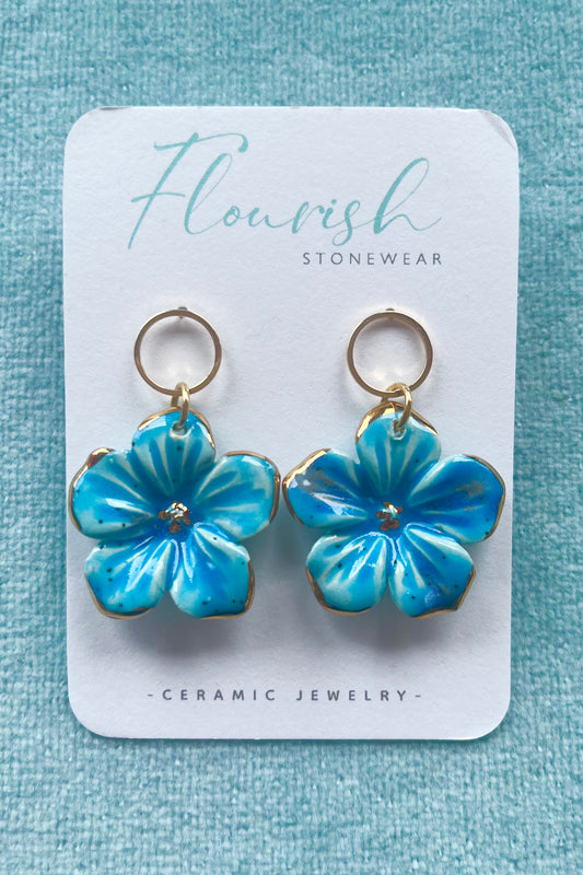 Royal Blues Flower Dangles