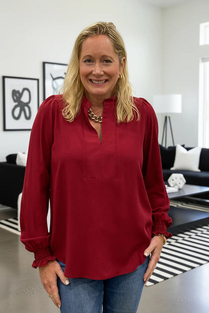 Burgundy Blouse