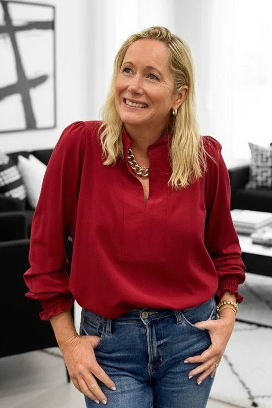 Burgundy Blouse