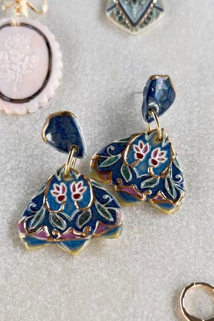 Poinsettia Dangle Earrings