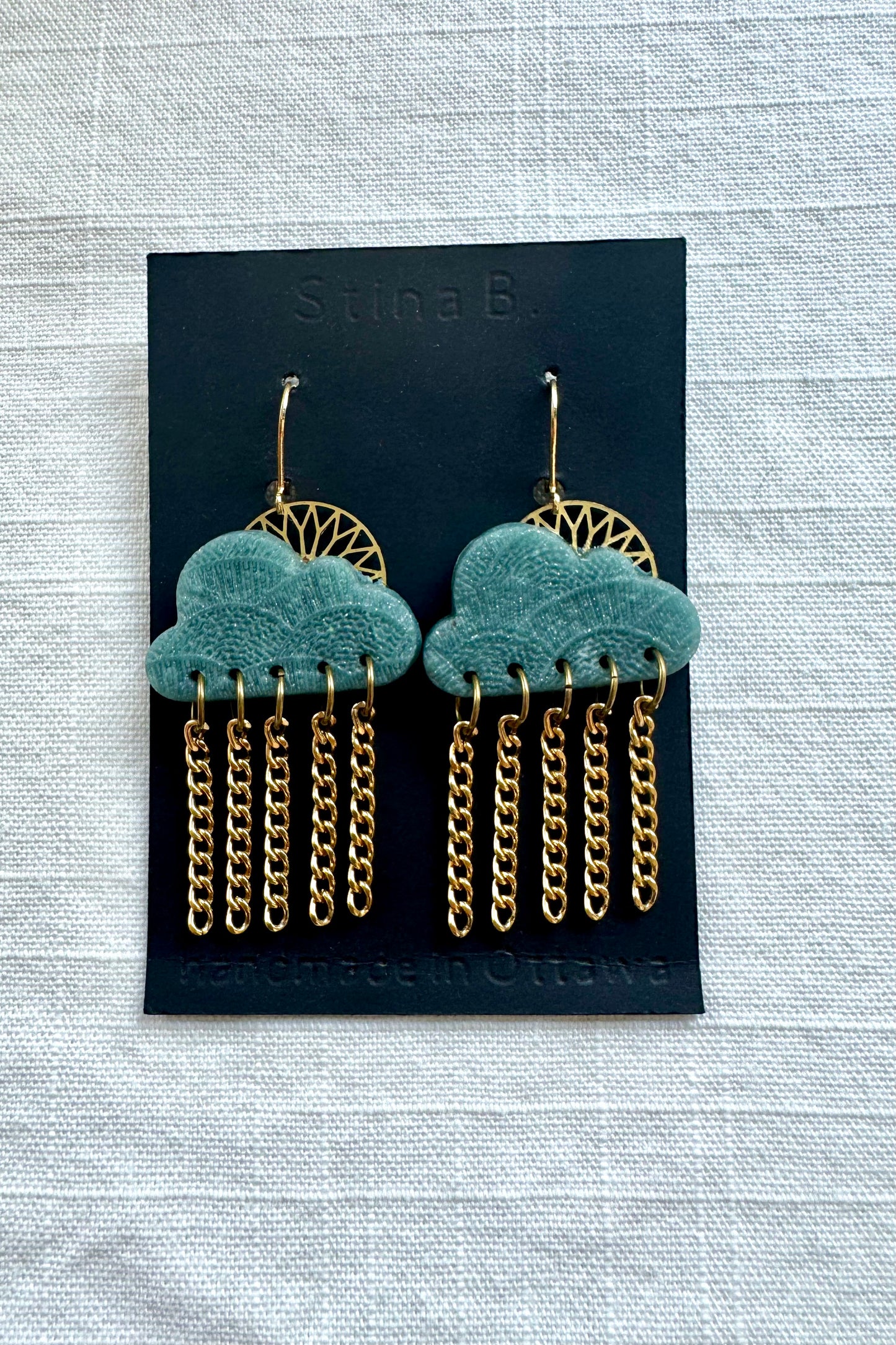 Sunny Raincloud Chain Dangle Earrings