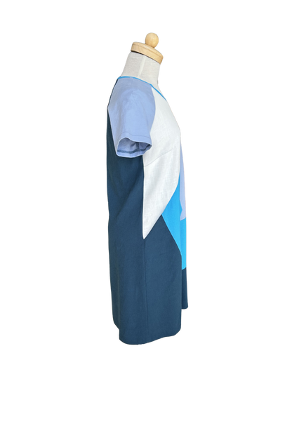 A side view of the Victoria Dress by Solomia is shown on a mannequin against a white background. 