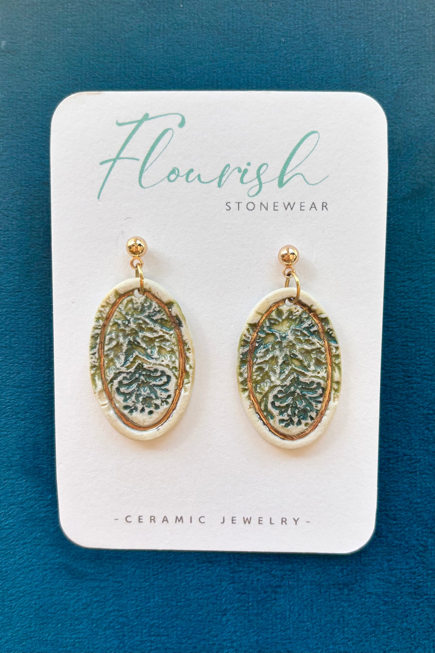 Flower Portrait Dangle Earrings