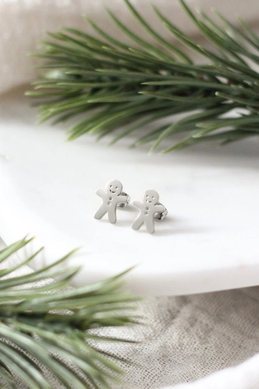 Mini Gingerbread Man Earrings