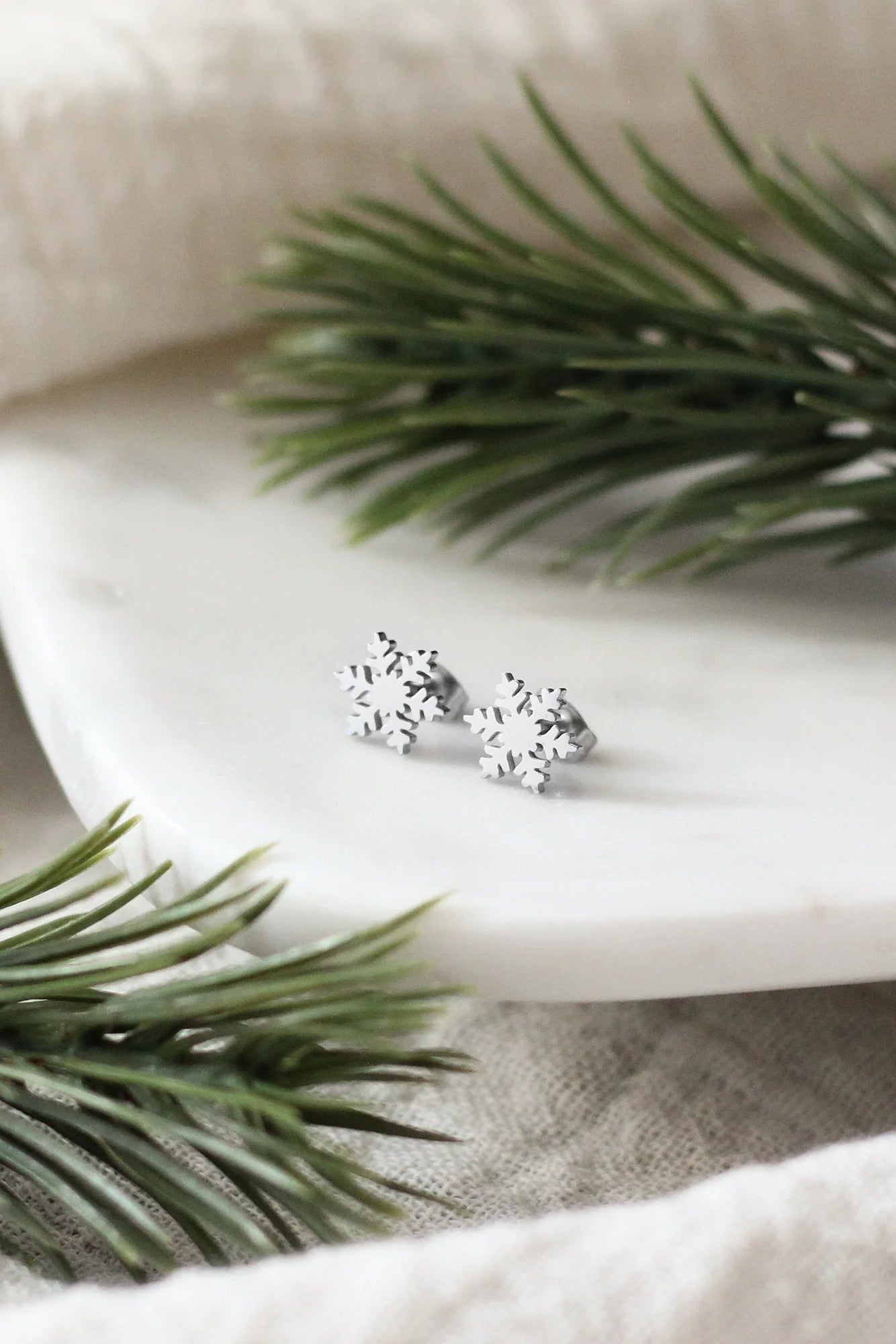 Mini Snowflake Earrings