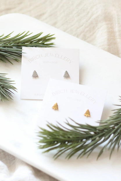 Mini Pine Tree Earrings