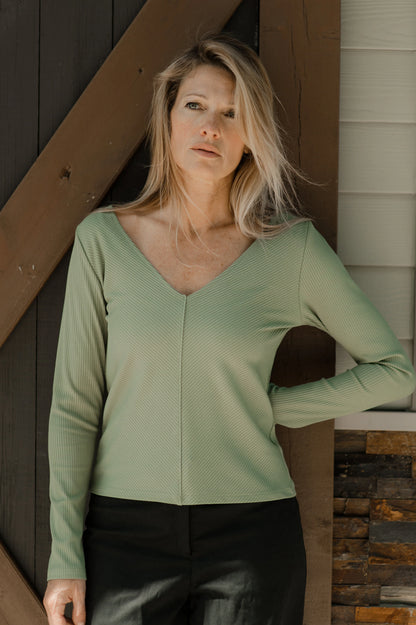 Bamboo Deep V-Neck