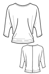 Joel Slouch Tee by Mandala, designer sketch