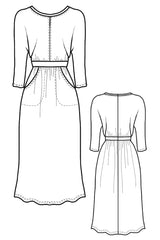 Leigh Slouch Dress by Mandala, designer sketch