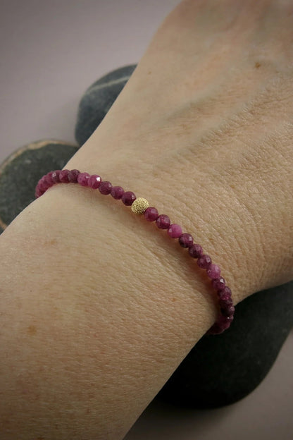 Adjustable Gemstone Bead Bracelets • 14K Gold Fill