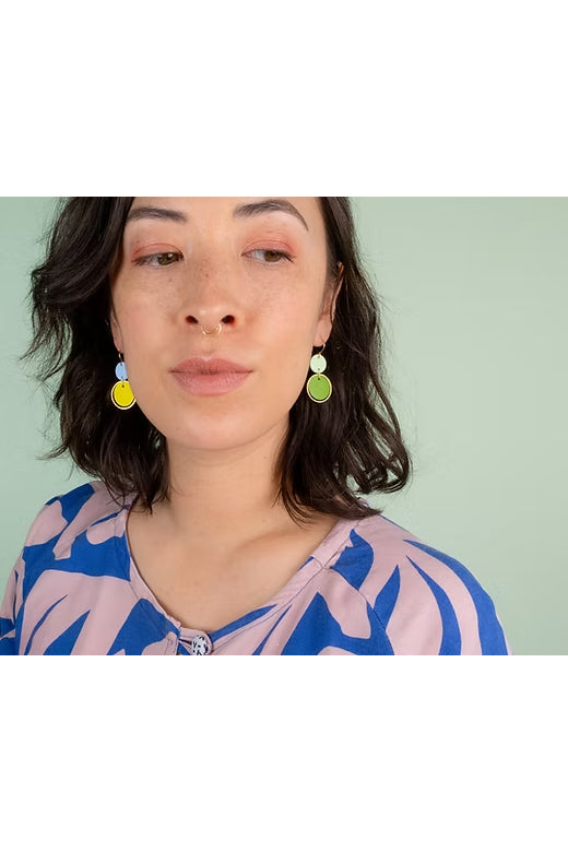 Two-Tone Orbit Earrings - several colour options