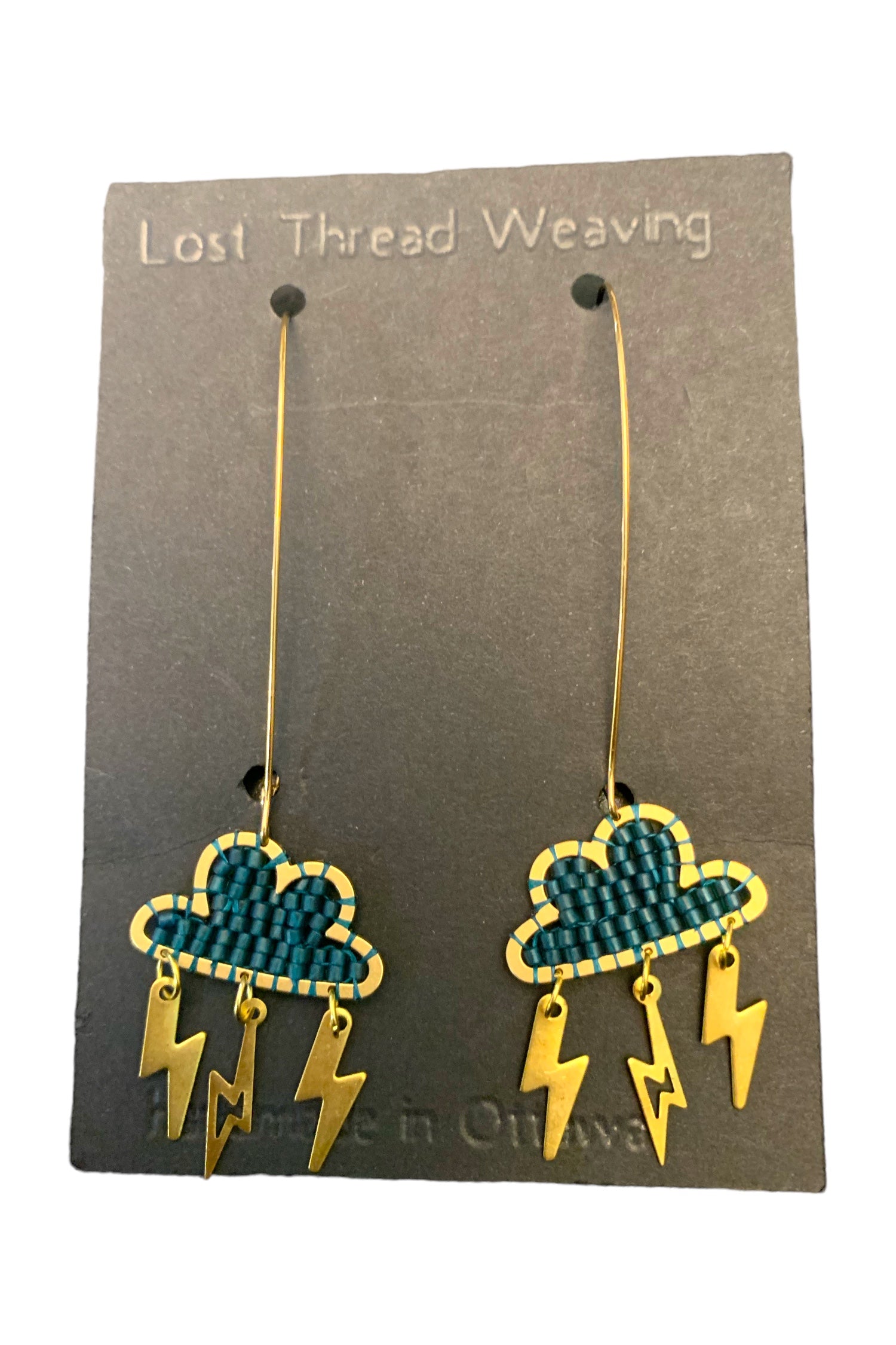 Stormy Lightning Cloud Earrings