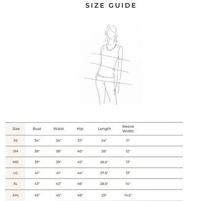 Blondie Rideau Shores Tee size Guide