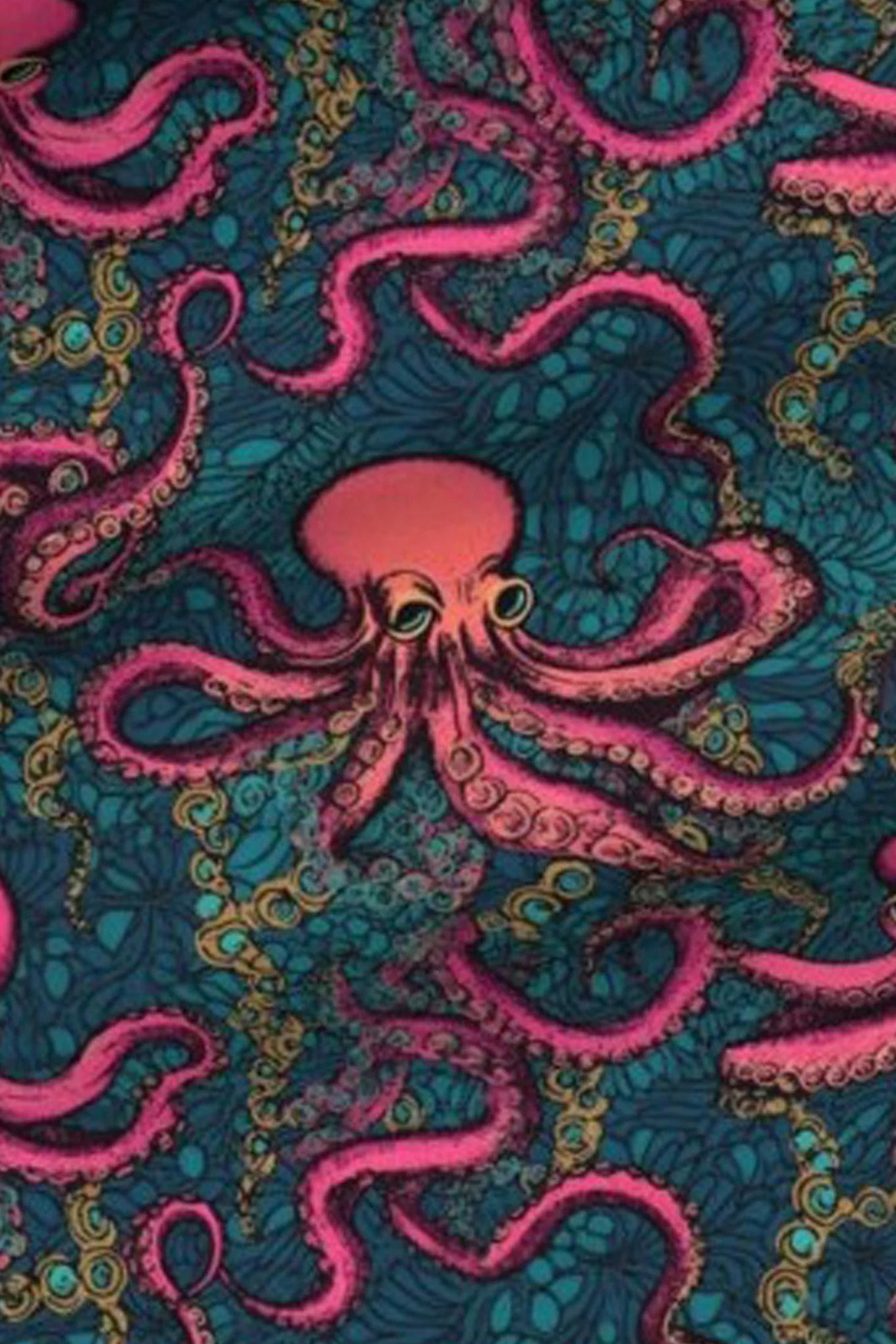 Mandala Deep Sea Tee, Octopus pattern swatch 