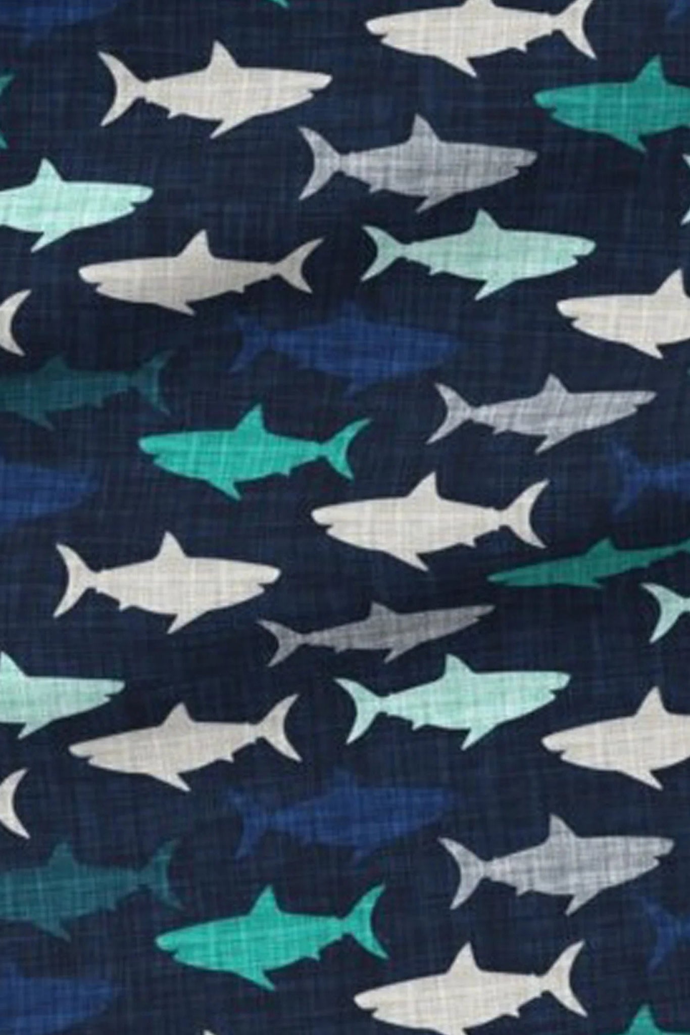 Mandala Deep Sea Tee, Shark pattern swatch 