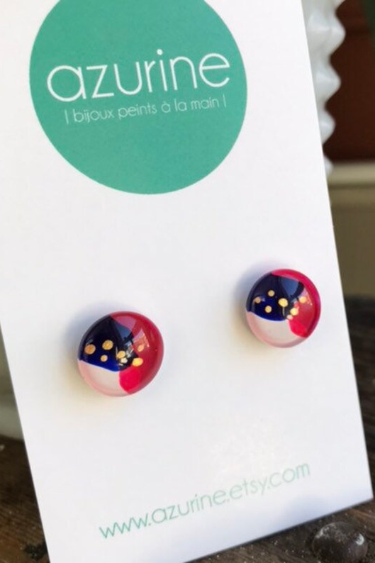 Circle Stud Earrings