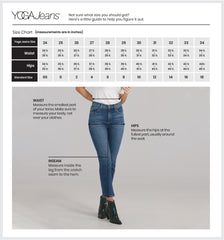 Yoga Jean Size Chart