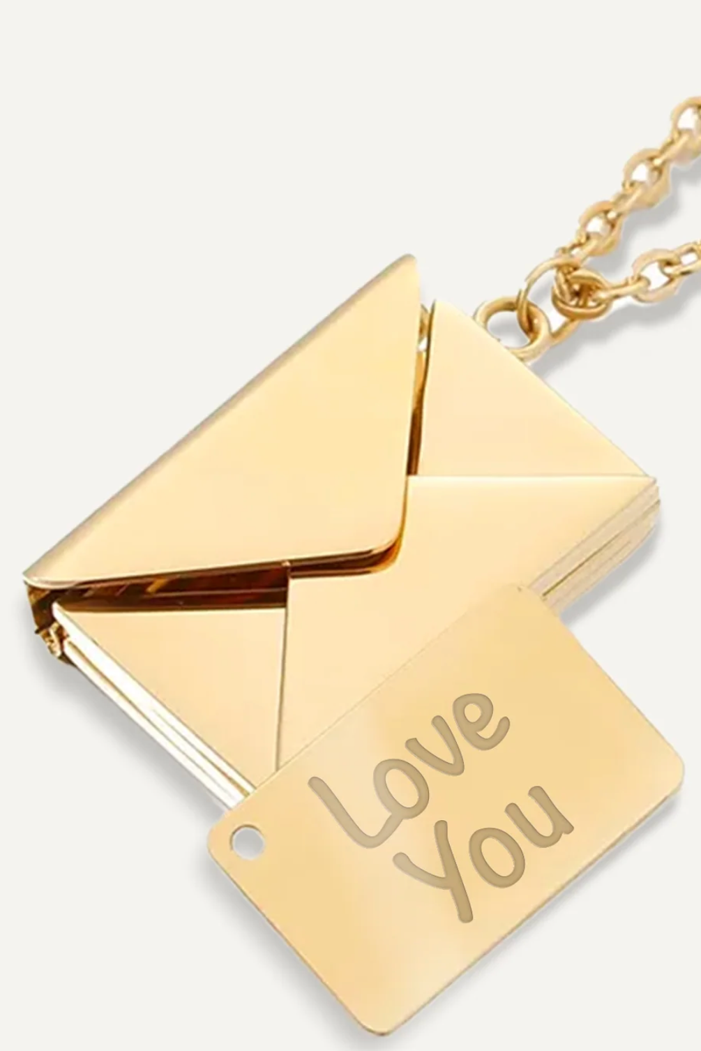 Love Letter 14K Gold Steel Necklace